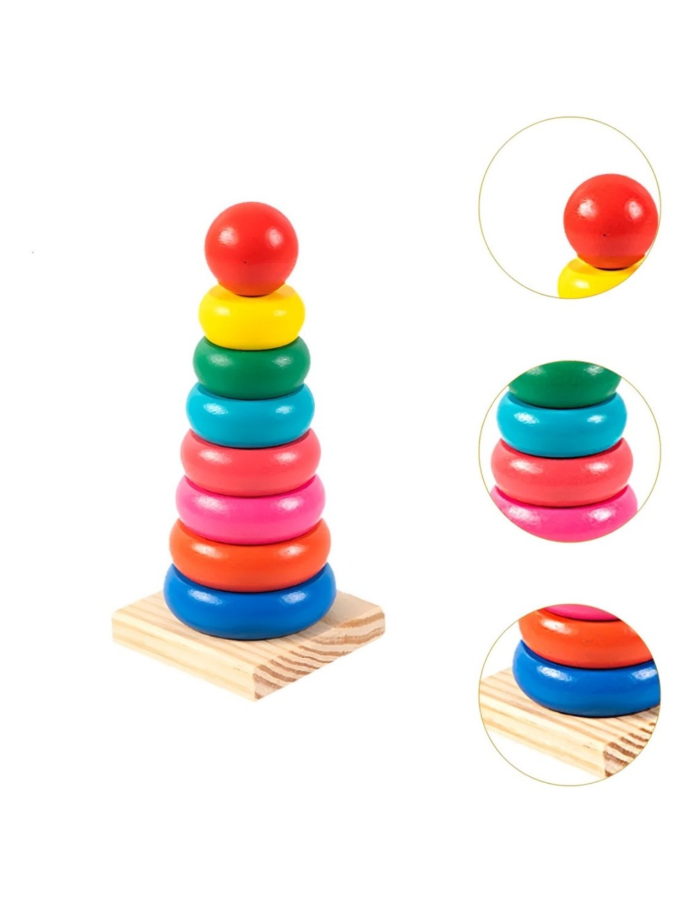 Juego De Madera Torre Encastre Madera Aprendizaje Niños