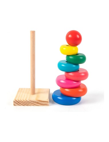 Juego De Madera Torre Encastre Madera Aprendizaje Niños