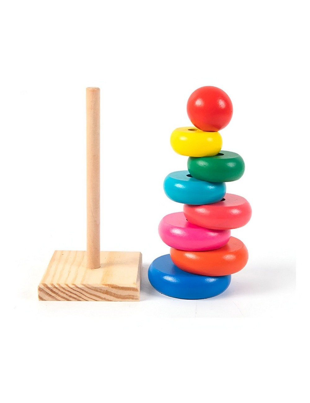Juego De Madera Torre Encastre Madera Aprendizaje Niños