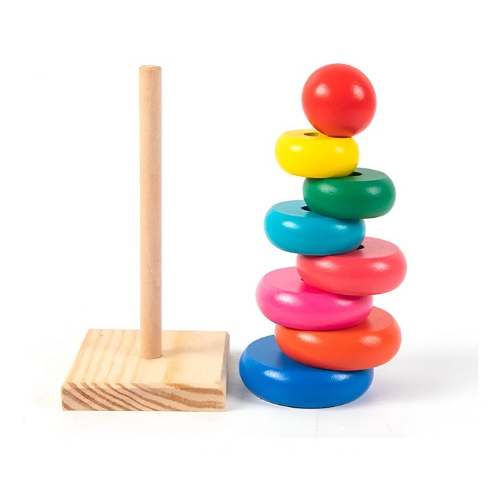 Juego De Madera Torre Encastre Madera Aprendizaje Niños