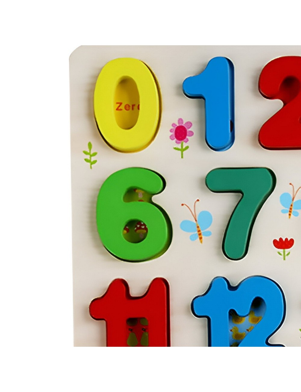 Juego De Madera Encastre Numeros Figuras Multicolor Niños