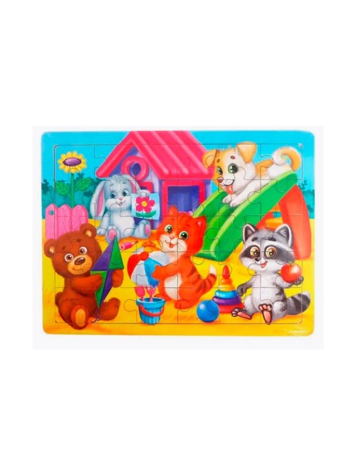 Rompecabezas En Madera Tematico Aprendizaje Puzzle Niños