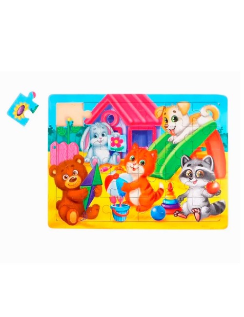 Rompecabezas En Madera Tematico Aprendizaje Puzzle Niños