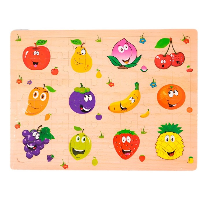 Rompecabezas En Madera Tematico Aprendizaje Puzzle Niños