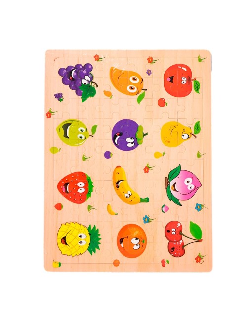 Rompecabezas En Madera Tematico Aprendizaje Puzzle Niños