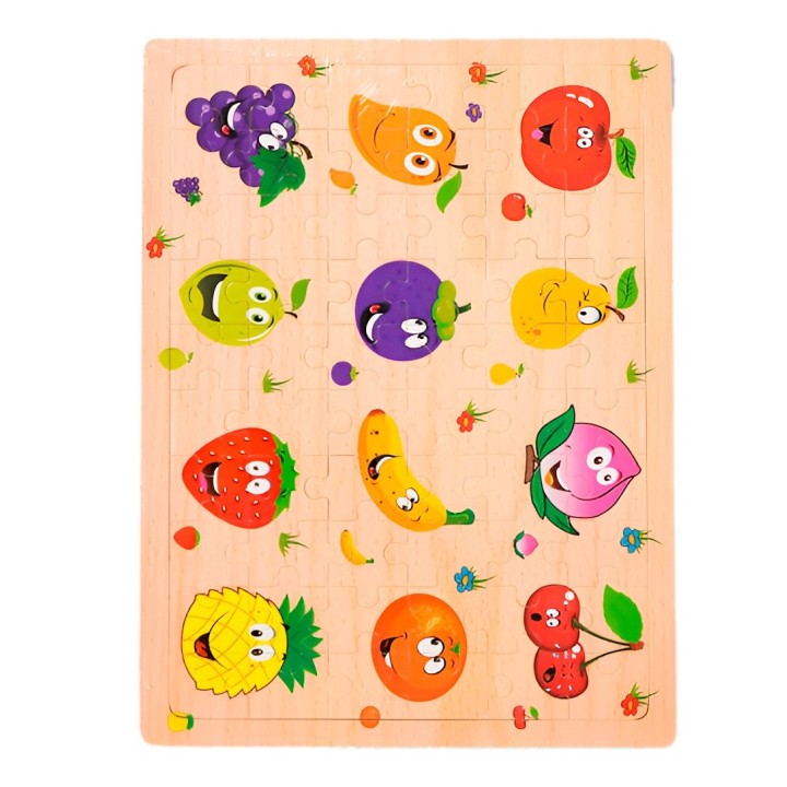 Rompecabezas En Madera Tematico Aprendizaje Puzzle Niños