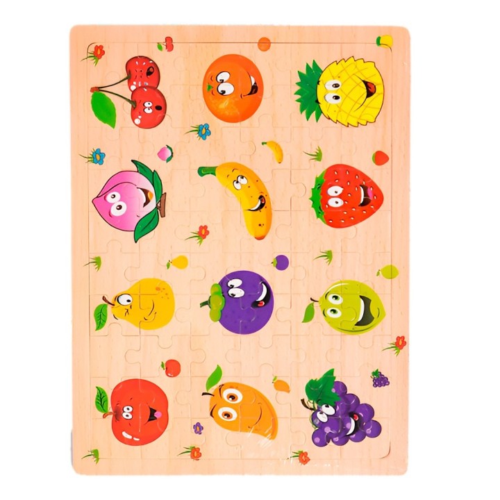 Rompecabezas En Madera Tematico Aprendizaje Puzzle Niños
