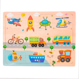 Rompecabezas En Madera Tematico Aprendizaje Puzzle Niños