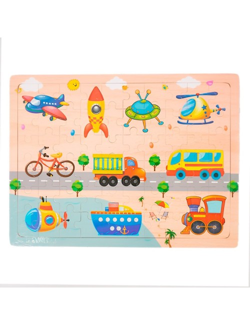 Rompecabezas En Madera Tematico Aprendizaje Puzzle Niños