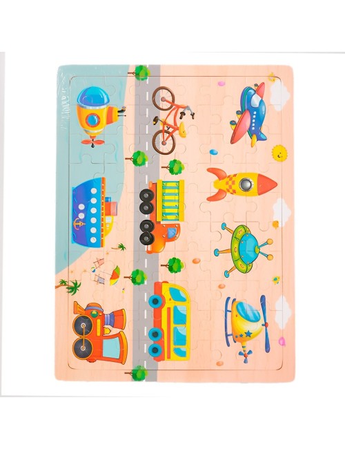 Rompecabezas En Madera Tematico Aprendizaje Puzzle Niños