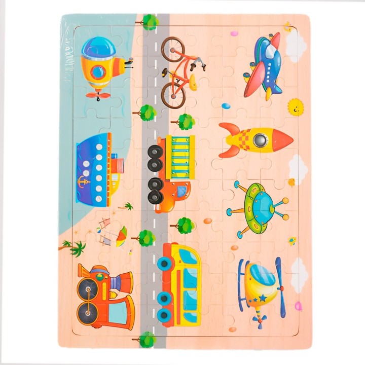 Rompecabezas En Madera Tematico Aprendizaje Puzzle Niños