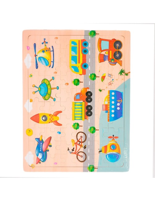 Rompecabezas En Madera Tematico Aprendizaje Puzzle Niños