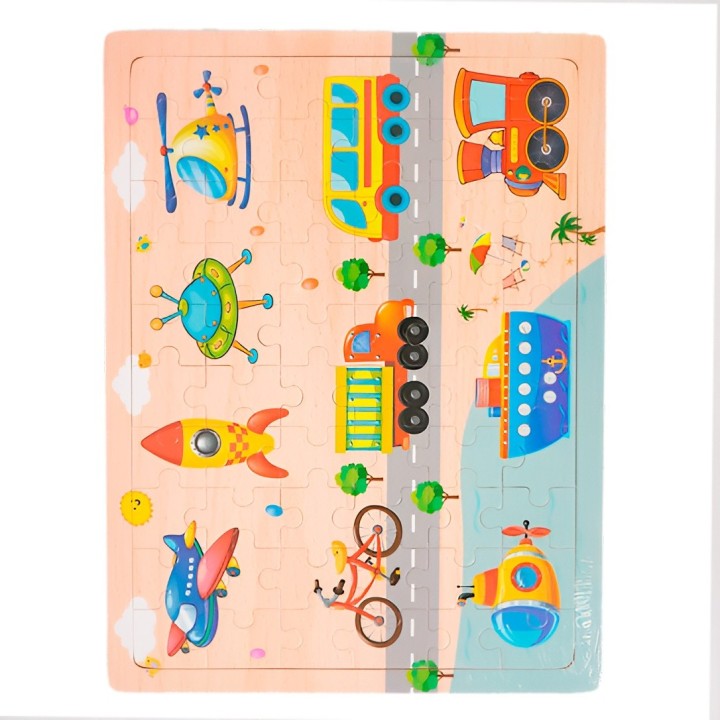 Rompecabezas En Madera Tematico Aprendizaje Puzzle Niños