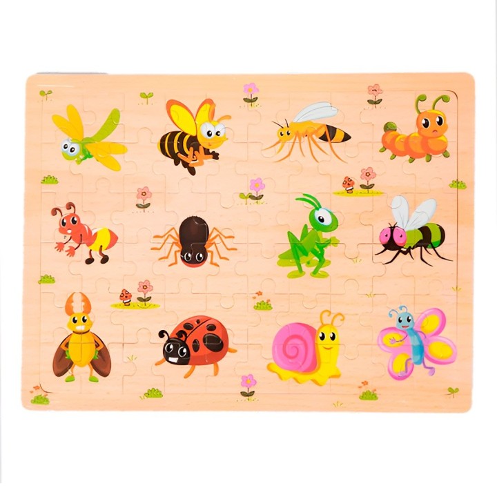 Rompecabezas En Madera Tematico Aprendizaje Puzzle Niños