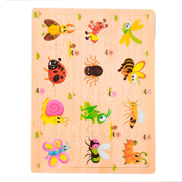 Rompecabezas En Madera Tematico Aprendizaje Puzzle Niños