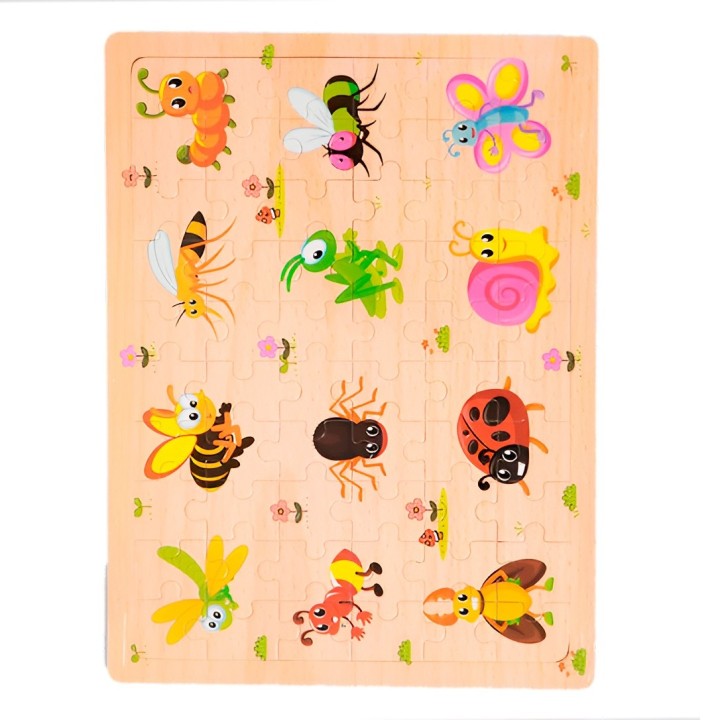 Rompecabezas En Madera Tematico Aprendizaje Puzzle Niños