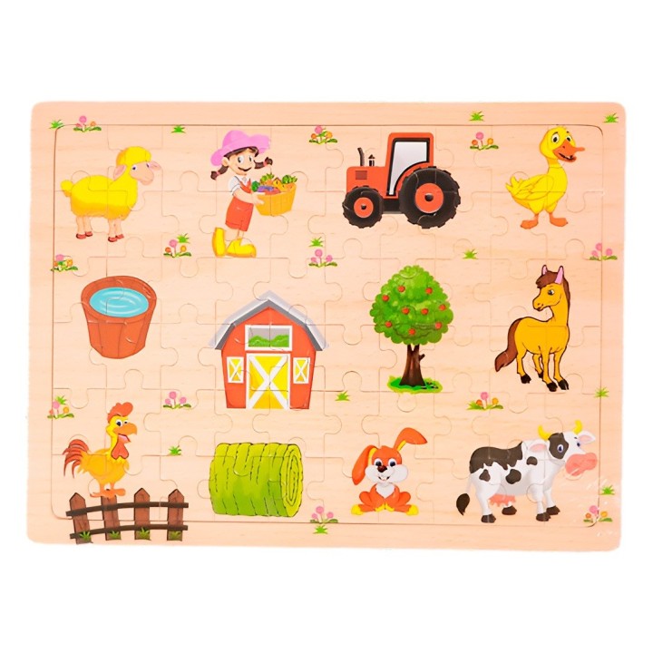 Rompecabezas En Madera Tematico Aprendizaje Puzzle Niños