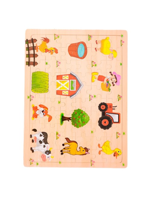 Rompecabezas En Madera Tematico Aprendizaje Puzzle Niños