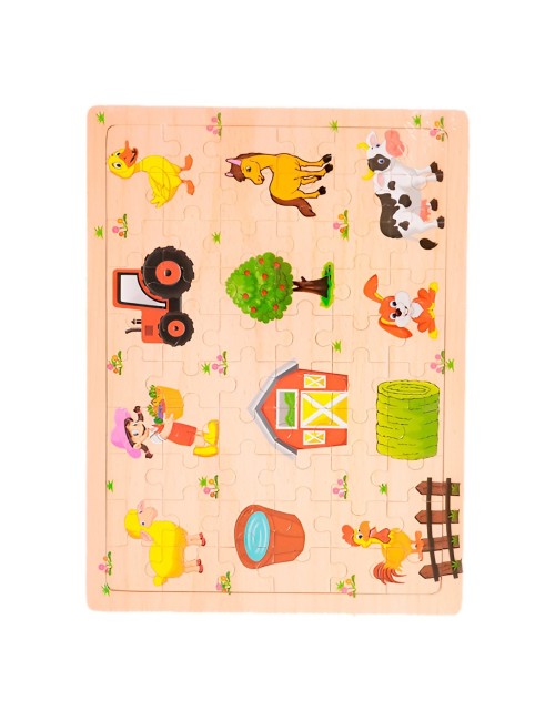 Rompecabezas En Madera Tematico Aprendizaje Puzzle Niños