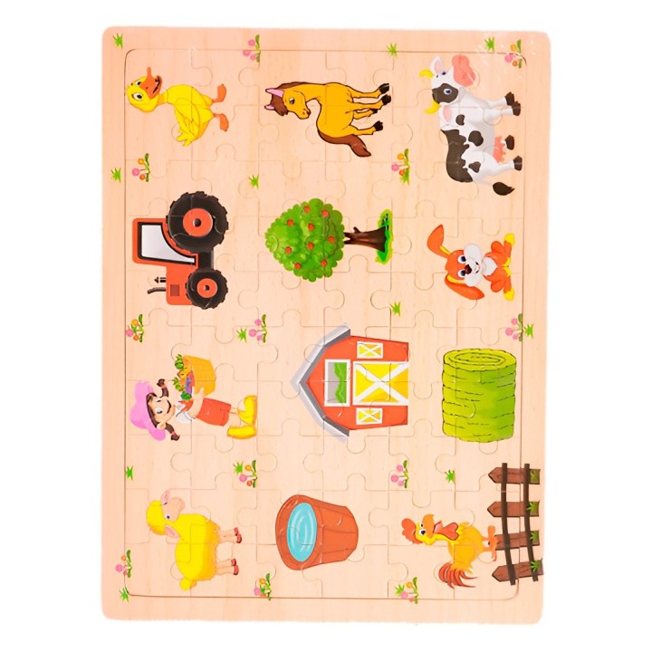 Rompecabezas En Madera Tematico Aprendizaje Puzzle Niños