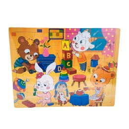 Rompecabezas Madera Figuras Colores Desarrollo Motriz Niños