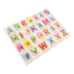 Tablero De Madera De Encastre Figura Lenguaje Multicolor