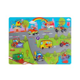 Tablero De Madera De Encastre Figura Lenguaje Multicolor