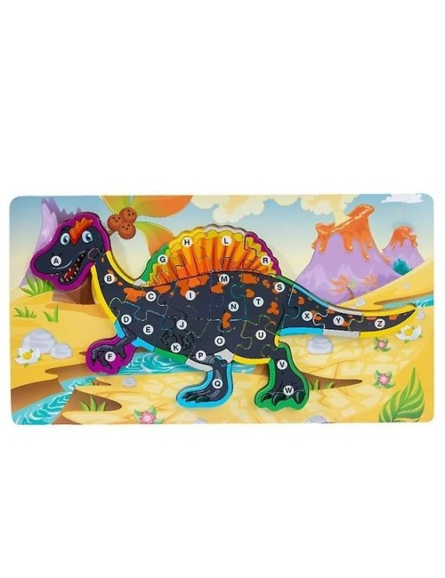 Rompecabezas Dinosaurio Aprendizaje Abecedario Didactico