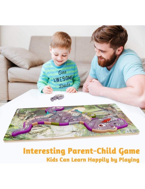 Rompecabezas Dinosaurio Aprendizaje Abecedario Didactico