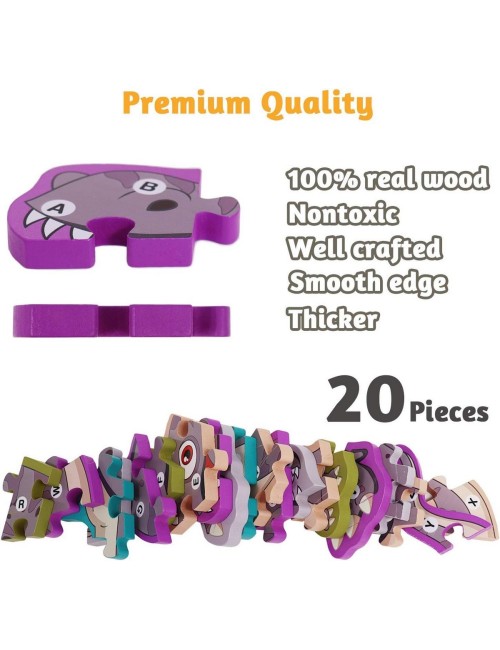 Rompecabezas Dinosaurio Aprendizaje Abecedario Didactico