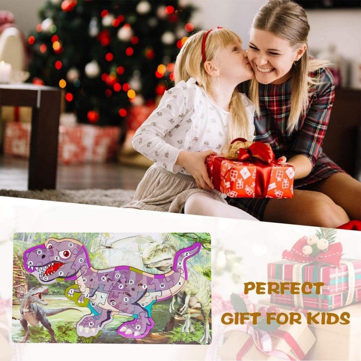Rompecabezas Dinosaurio Aprendizaje Abecedario Didactico