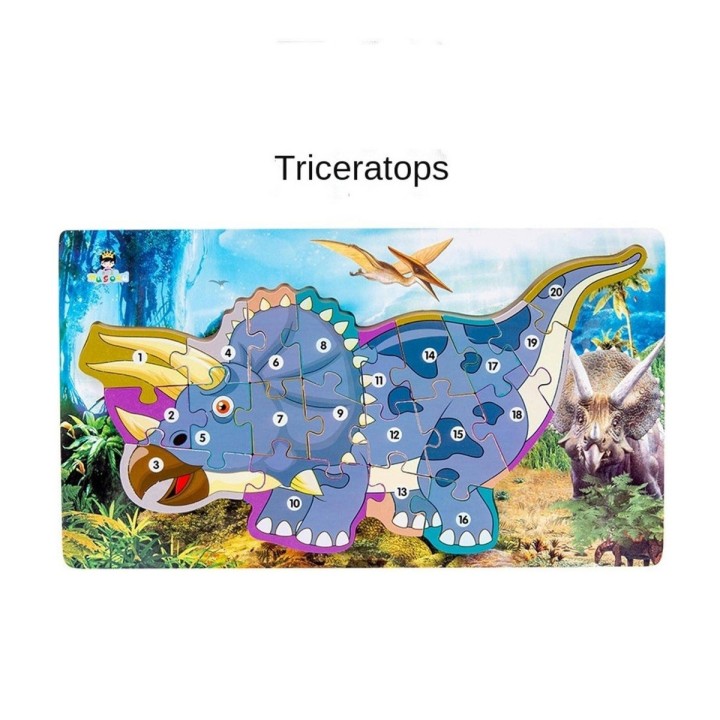 Rompecabezas Dinosaurio Aprendizaje Abecedario Didactico