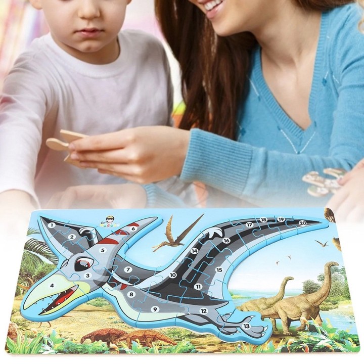 Rompecabezas Dinosaurio Aprendizaje Abecedario Didactico