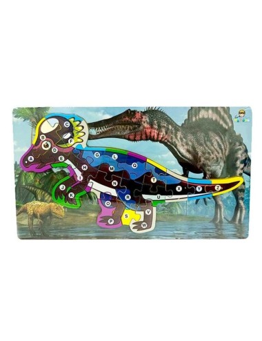 Rompecabezas Dinosaurio Aprendizaje Abecedario Didactico