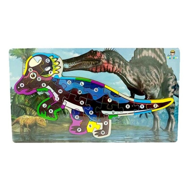 Rompecabezas Dinosaurio Aprendizaje Abecedario Didactico