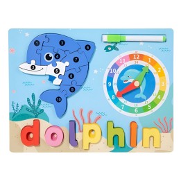 Rompecabezas Figura De Animal 2 En 1 Tablero Didactico Niños