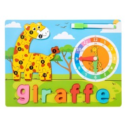 Rompecabezas Figura De Animal 2 En 1 Tablero Didactico Niños