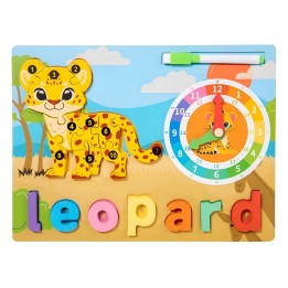 Rompecabezas Figura De Animal 2 En 1 Tablero Didactico Niños