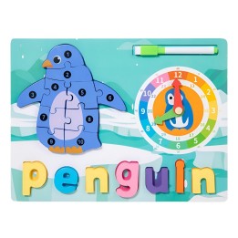 Rompecabezas Figura De Animal 2 En 1 Tablero Didactico Niños