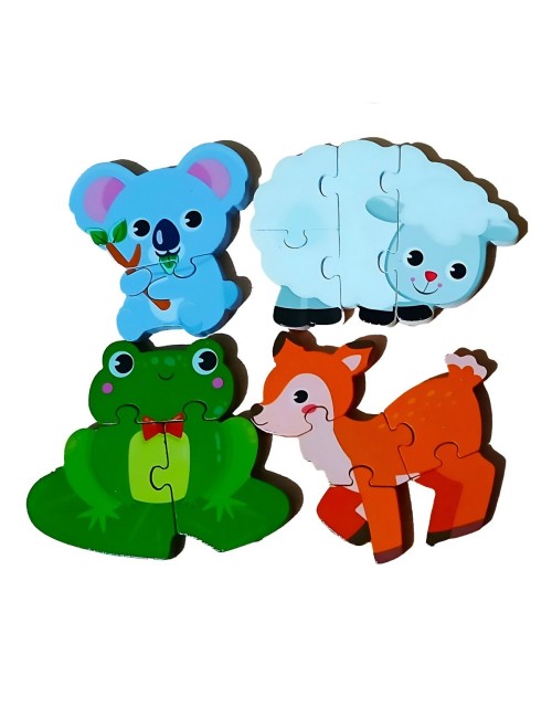 Juego De Mesa Rompecabeza Puzzle Figura Con Letra Multicolor