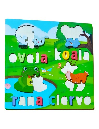 Juego De Mesa Rompecabeza Puzzle Figura Con Letra Multicolor