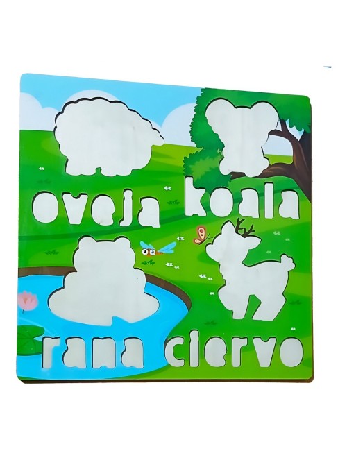 Juego De Mesa Rompecabeza Puzzle Figura Con Letra Multicolor