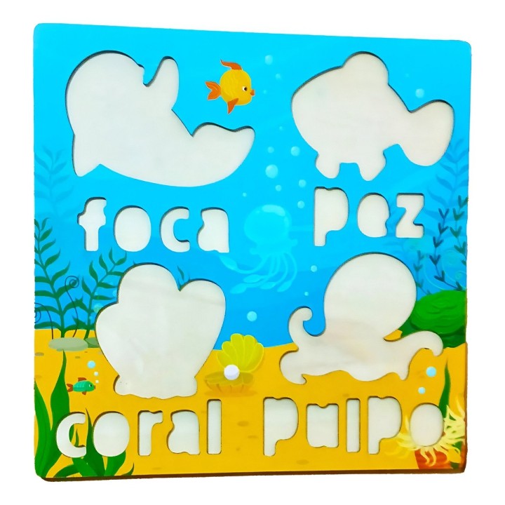 Juego De Mesa Rompecabeza Puzzle Figura Con Letra Multicolor