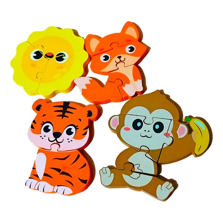 Juego De Mesa Rompecabeza Puzzle Figura Con Letra Multicolor