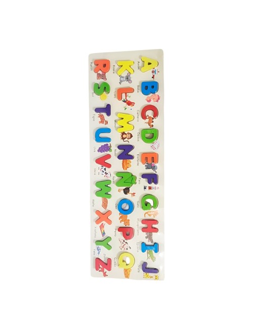 Juego De Encastre En Madera Interactivo Abecedario Niños