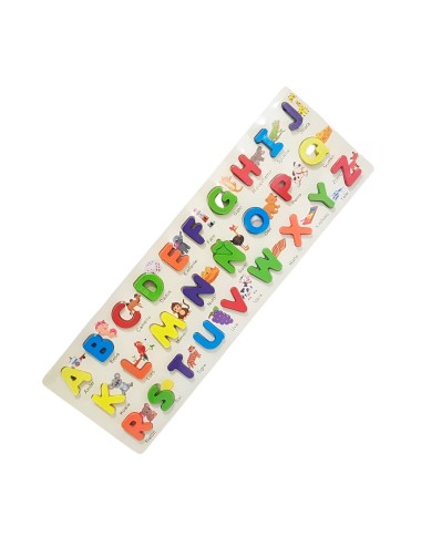 Juego De Encastre En Madera Interactivo Abecedario Niños