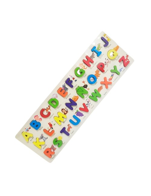 Juego De Encastre En Madera Interactivo Abecedario Niños