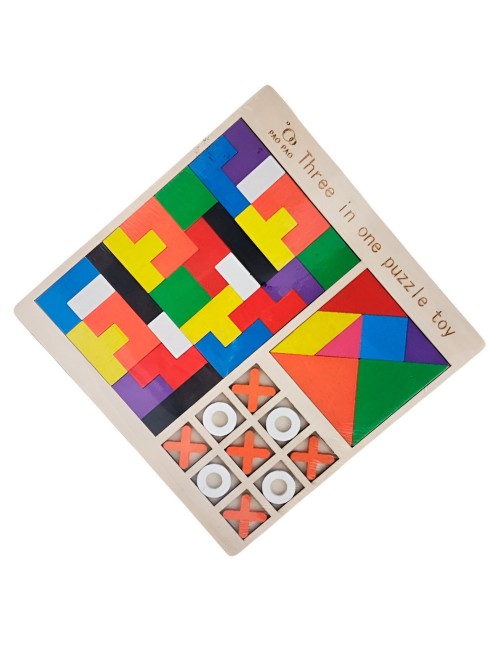Juego De Mesa 3 En 1 Tagram Triqui Aprendizaje Didactico