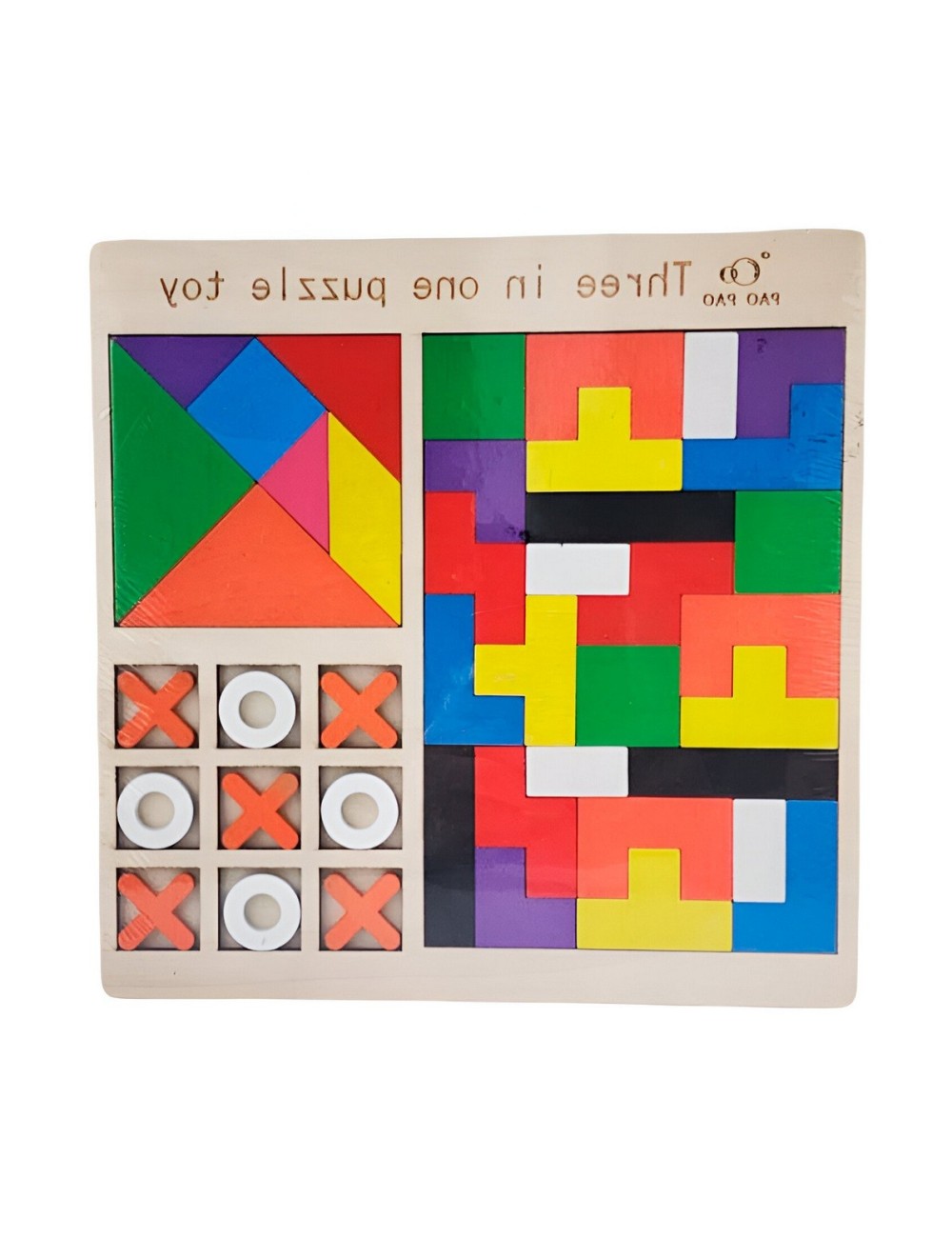 Juego De Mesa 3 En 1 Tagram Triqui Aprendizaje Didactico