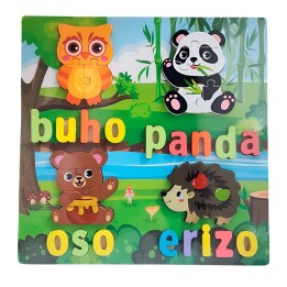 Rompecabezas En Madera Puzzle Aprendizaje Animales Selva